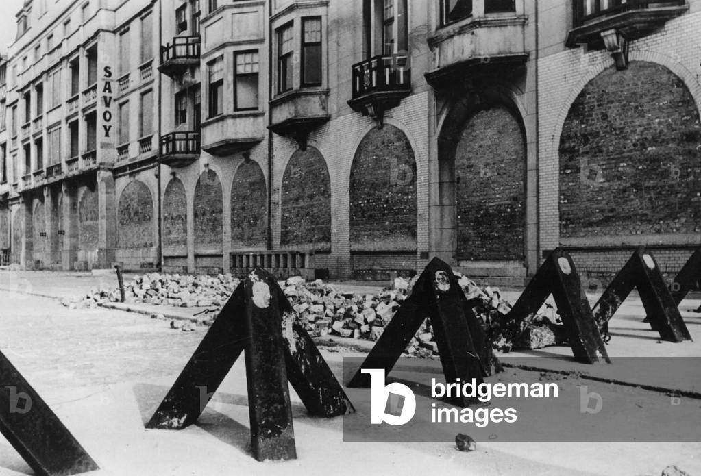 German fortification at the Atlantic Wall, 1943 (b/w photo)