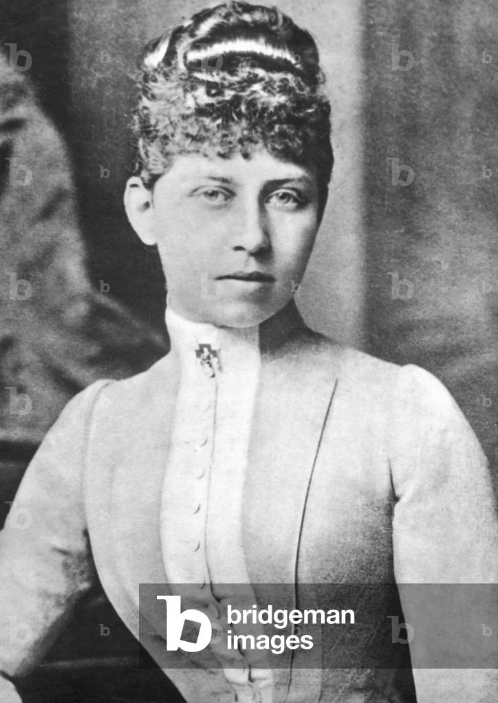 Victoria of Prussia, 1886 (b/w photo)