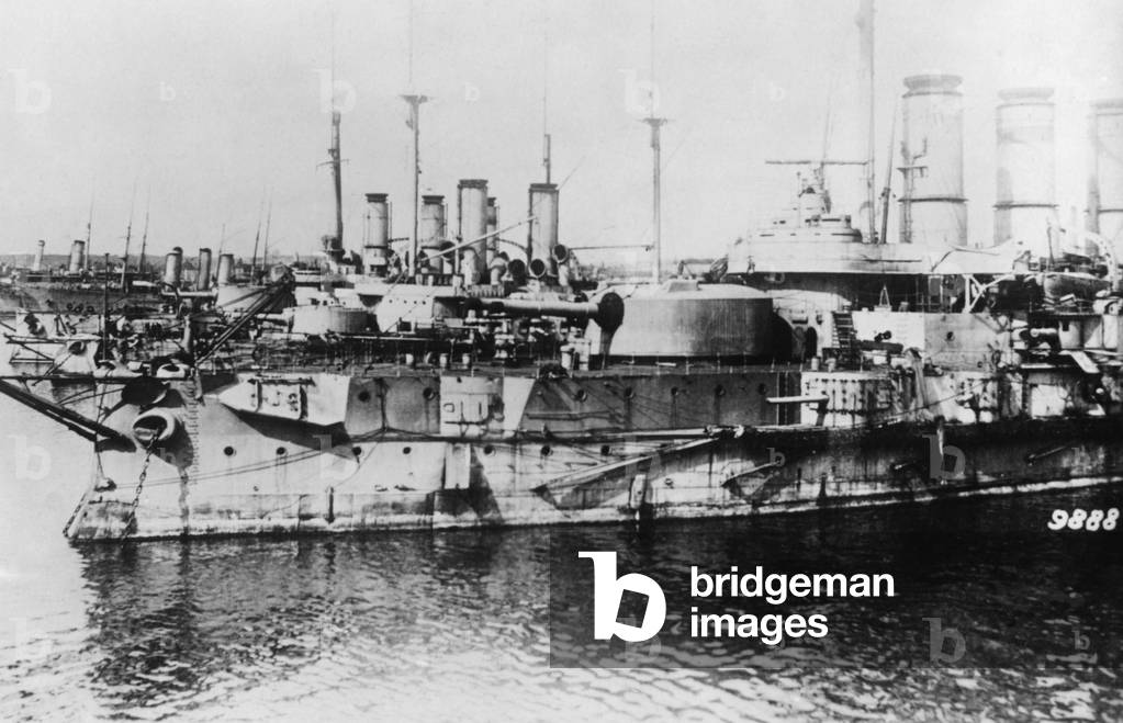 Warships in Sevastopol, 1917/18 (b/w photo)