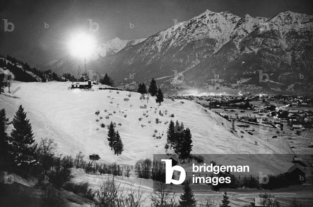 View of Garmisch, 1936 (b/w photo)