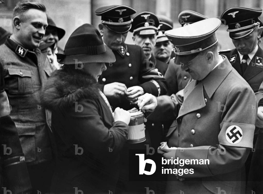 Adolf Hitler donates, 1939 (b/w photo)