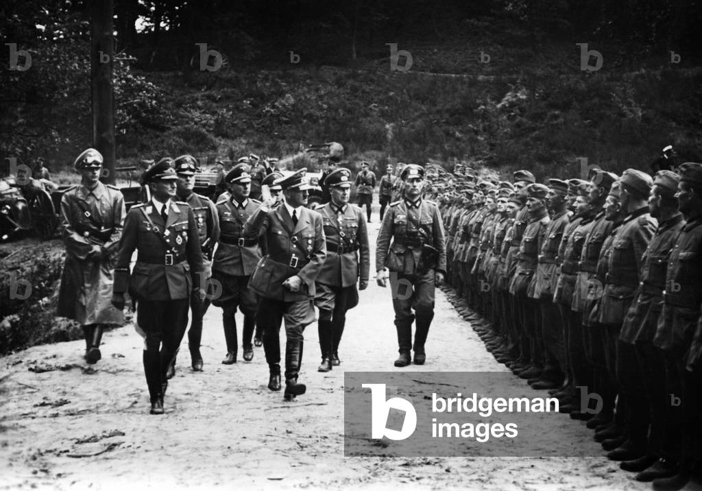 Adolf Hitler in Poland, 1939 (b/w photo)