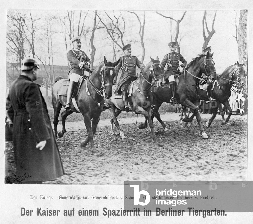 Emperor Wilhelm II in the Tiergarten, 1914