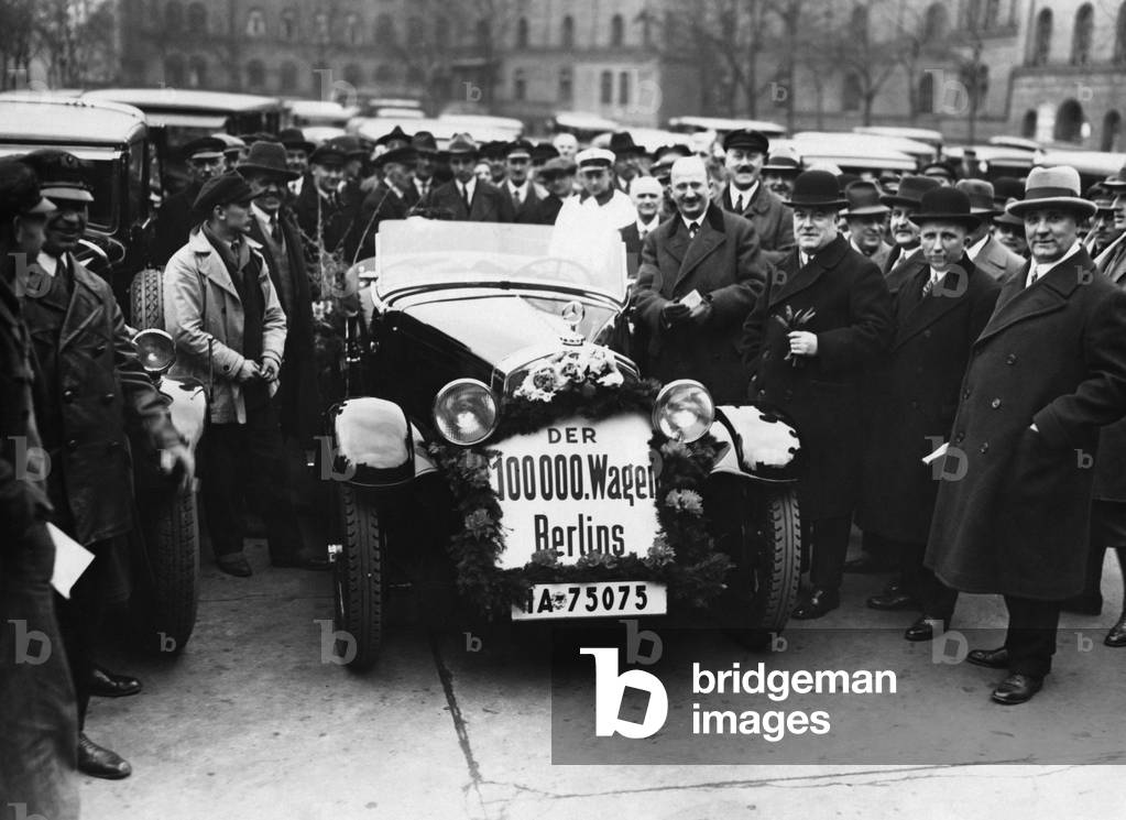 The 100,000th car in Berlin, 1930