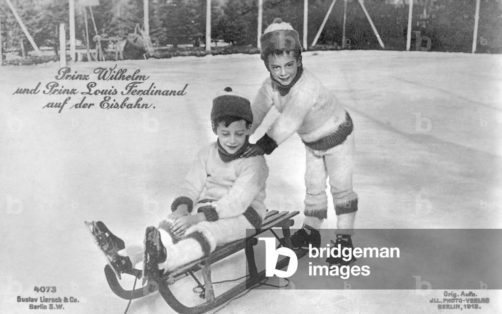 Hereditary Prince Wilhelm of Prussia and Prince Louis Ferdinand, 1913
