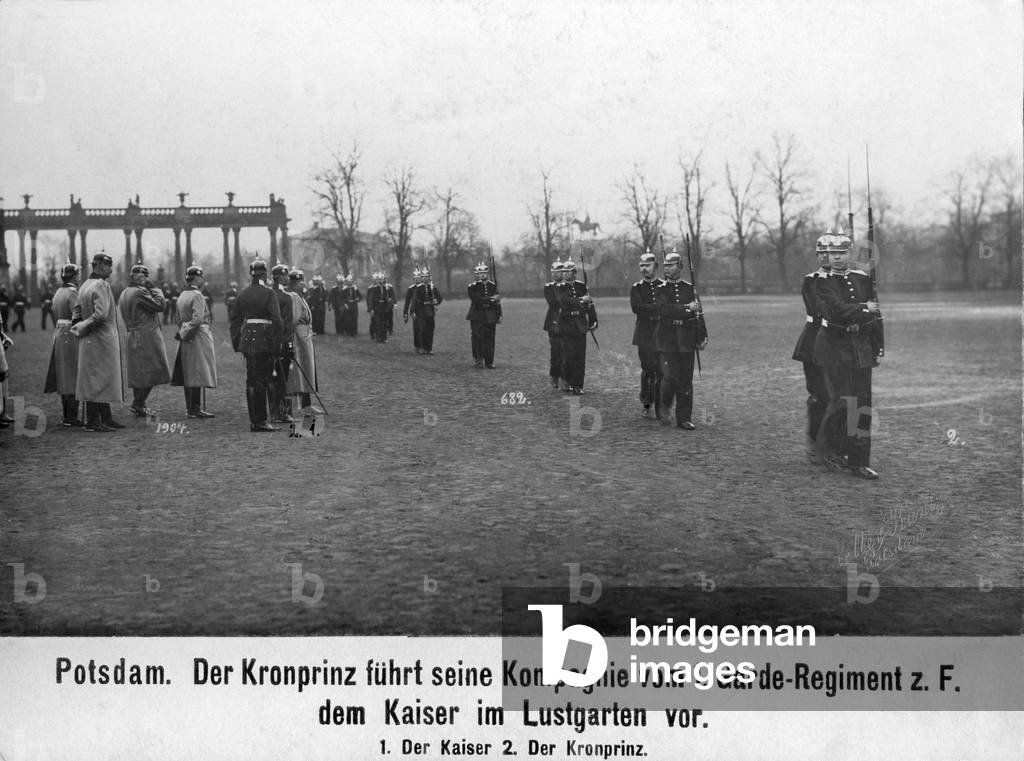 Company of the Crown Prince, 1904 (b/w photo)
