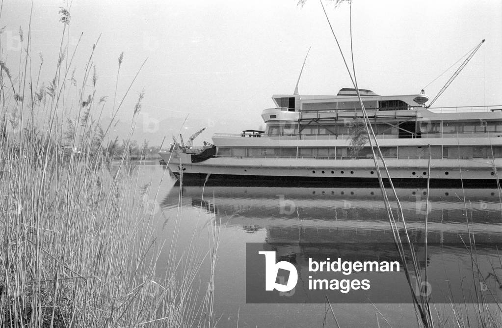 The ship Karl Renner / Vorarlberg, 1965 (b/w photo)