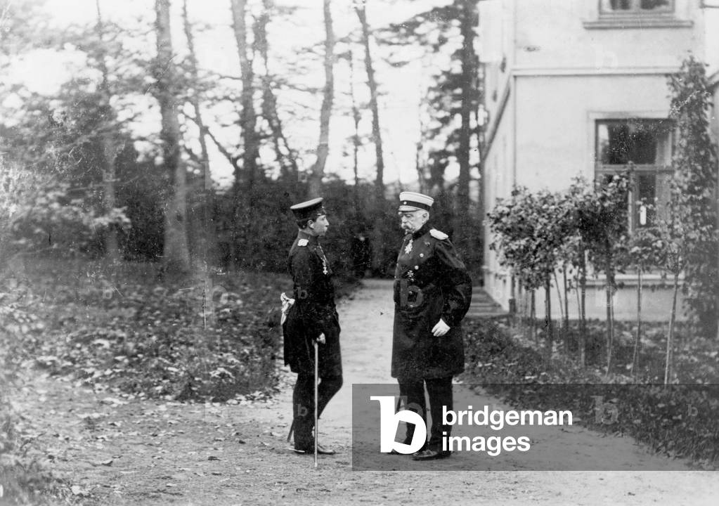 Wilhelm II. and Otto von Bismarck, 1888 (b/w photo)