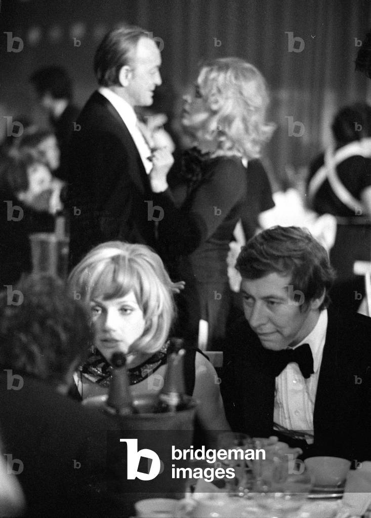 Serge Gainsbourg at the German Film Ball in Munich, 1974 (b/w photo)