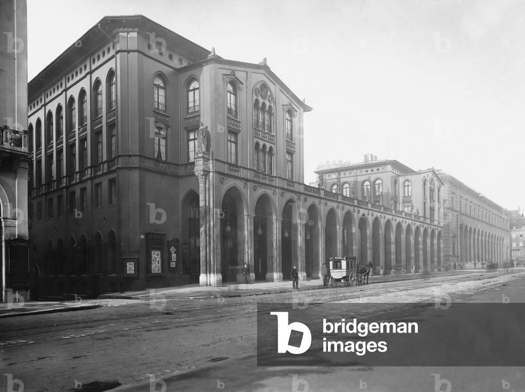 The Hotel Maximilian on the Maximilianstrasse in Munich (b/w photo)