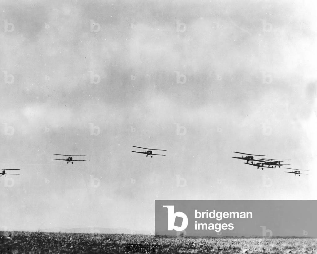 American air force in France, 1918 (b/w photo)