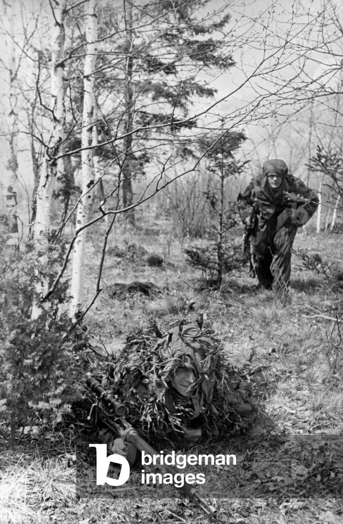 Soviet snipers, 1941 (b/w photo)