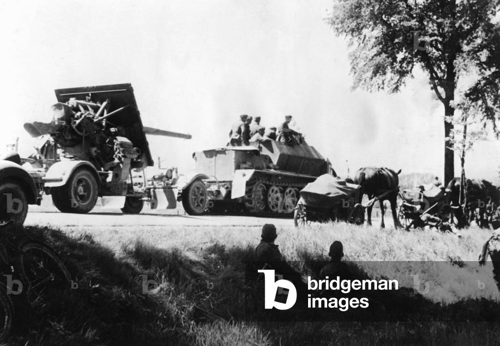 The advance of German troops during the campaign, 1940