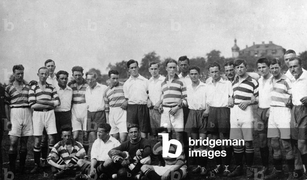 FC Blauw-Wit Amsterdam - FC Bayern Munich, 1921 (b/w photo)