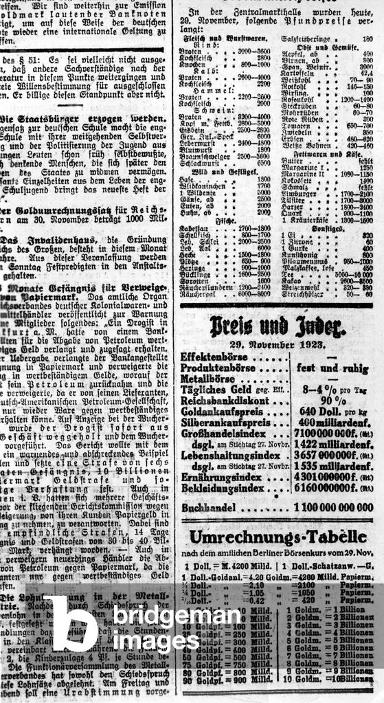 Price information, 1923