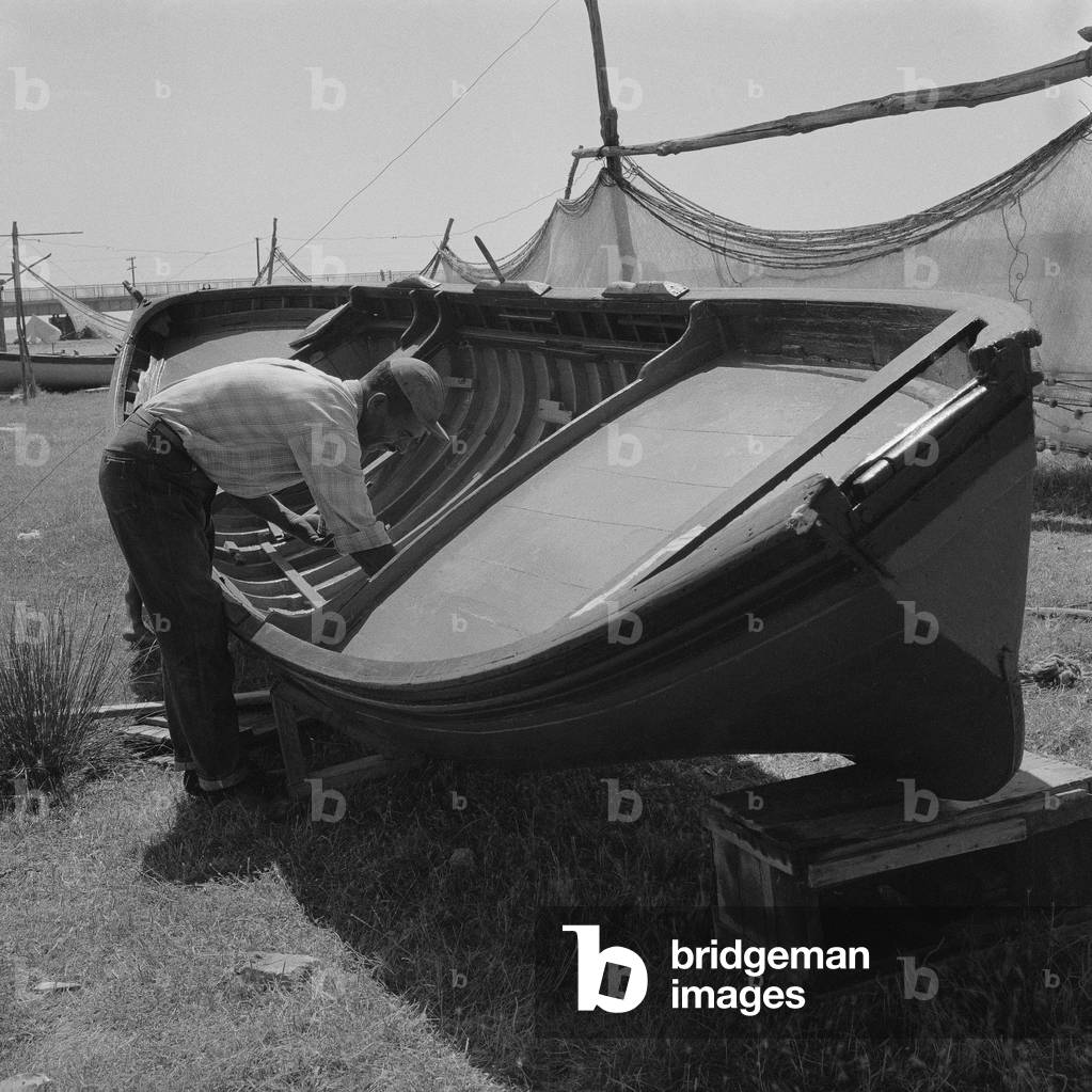 Boat in Turkey, 1965 (b/w photo)