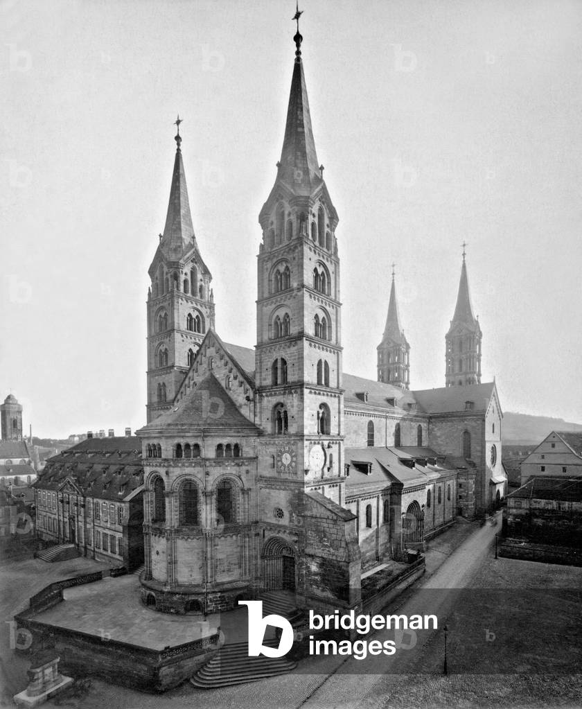 Cathedral of Bamberg (b/w photo)