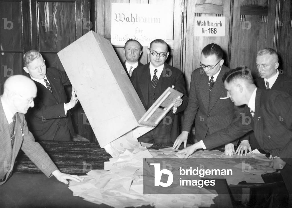 Counting of the ballots of foreign Gdansk citizens, 1935