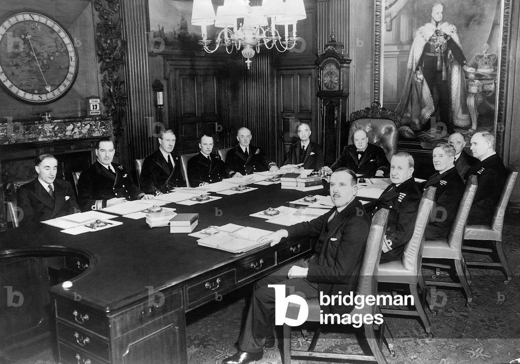 Winston Churchill, 1939 (b/w photo)