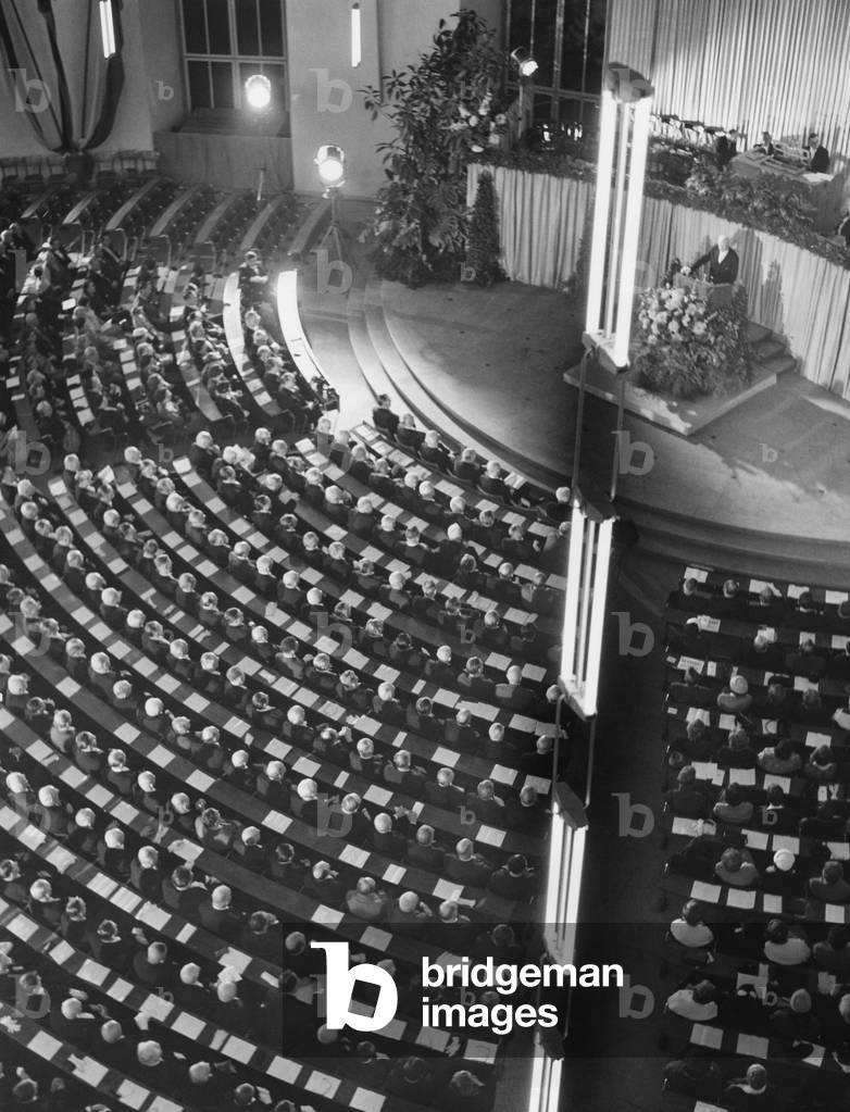 Meeting of the Freemasons, 1956 (b/w photo)