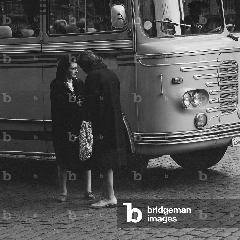 Women in Brussels, 1965 (b/w photo)