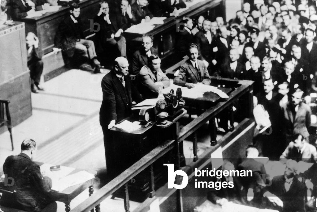 Stresemann's speech to the League of Nations, 1926 (b/w photo)