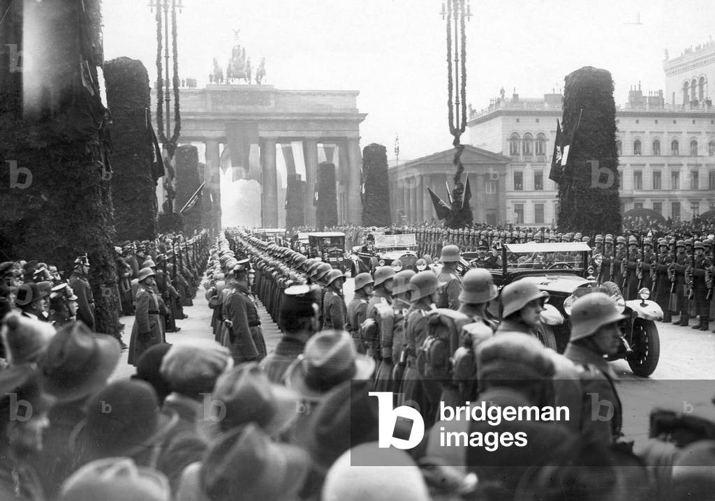 King Amanullah Khan of Afghanistan in Berlin, 1928 (b/w photo)