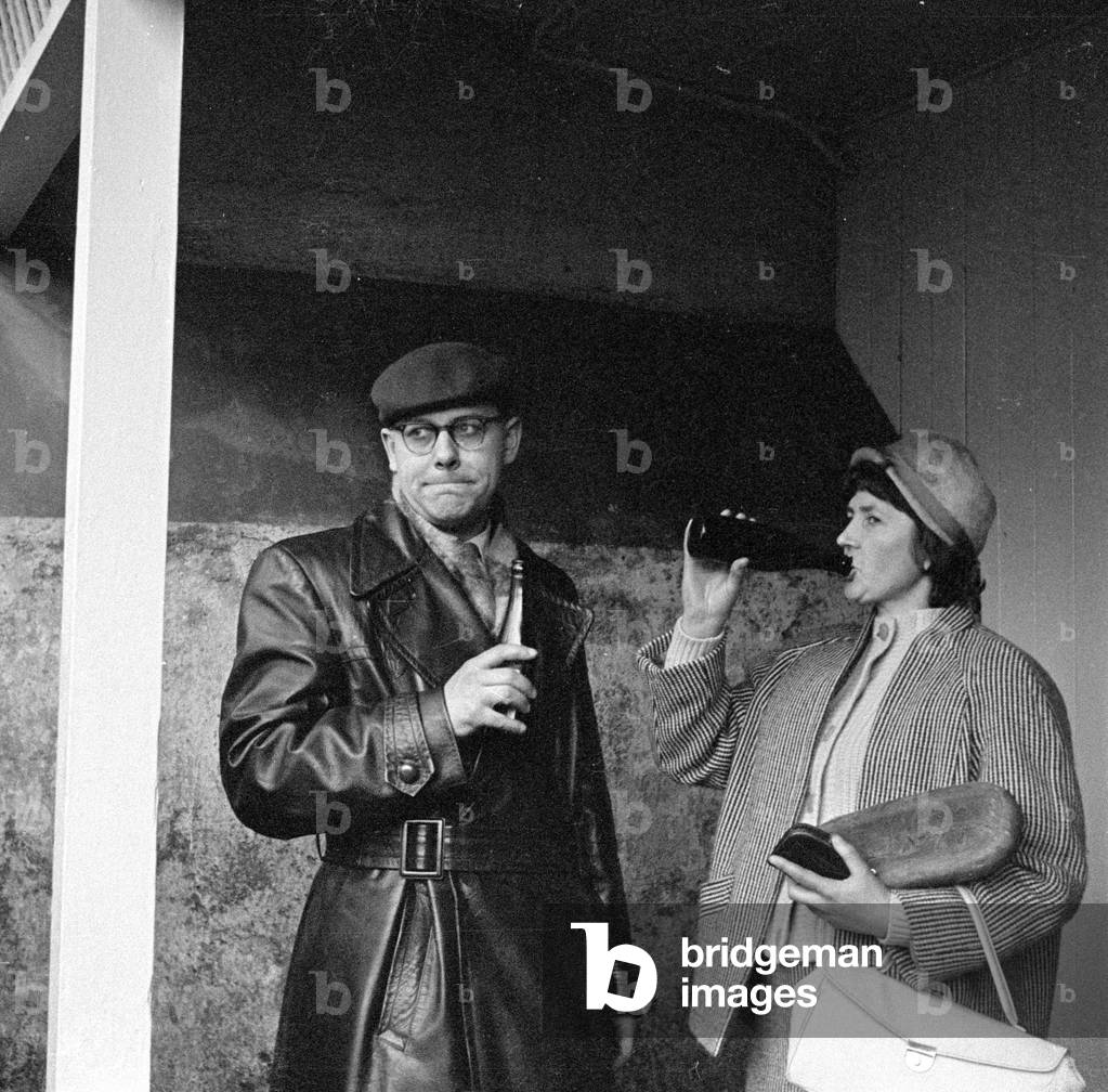 Leipzig at the time of the fair, 1960 (b/w photo)