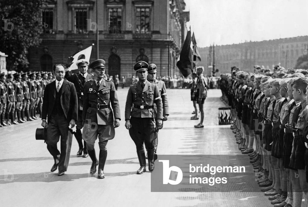 Government official Asahina in Berlin, 1938 (b/w photo)
