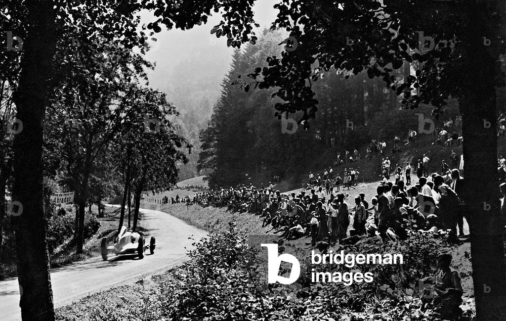 Rudolf Caracciola at the 'Grand Prix of Germany', 1934 (b/w photo)
