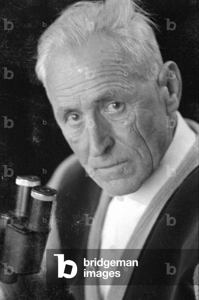 Paleontologist Otto Hoelzl, 1959 (b/w photo)