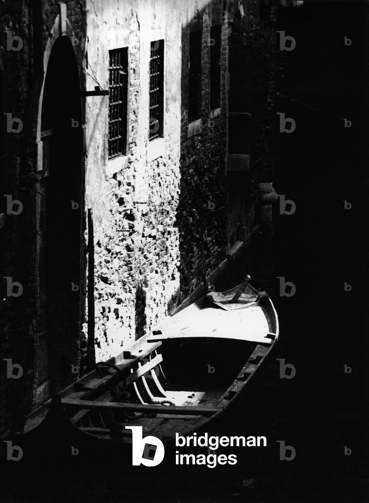 Boat in Venice, 1957 (b/w photo)