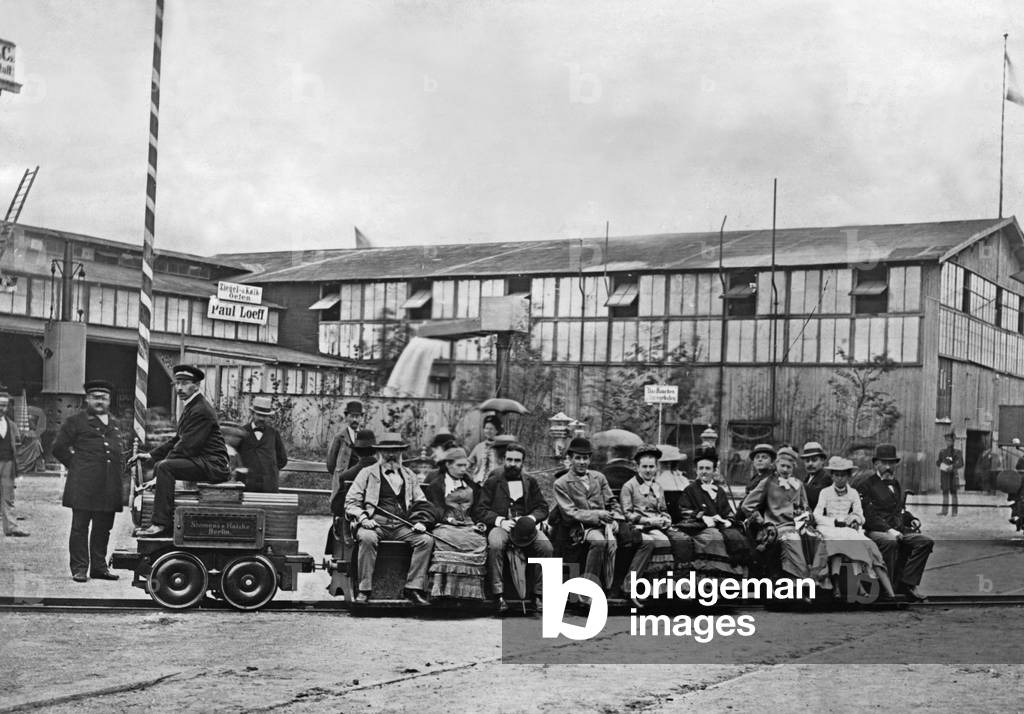 Electric locomotive in Germany, 1928 (b/w photo)