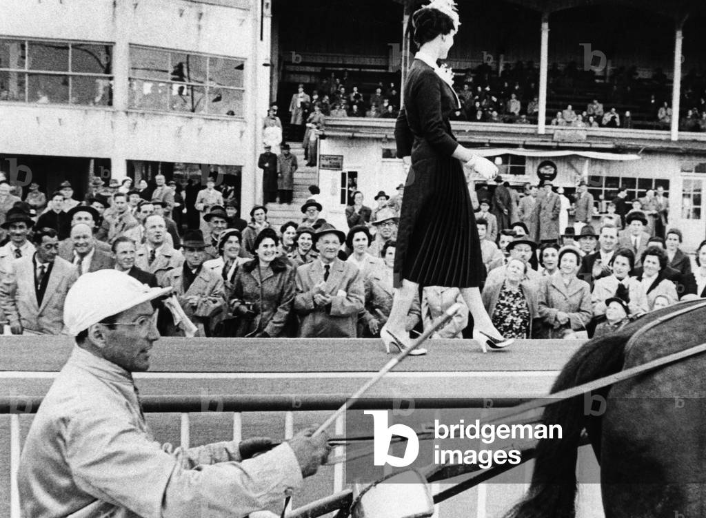 Fashion show, 1956 (b/w photo)