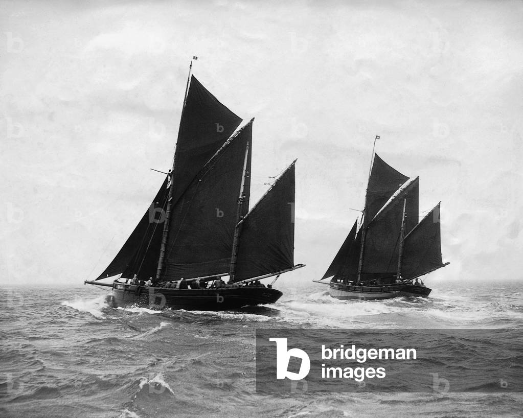 Participants of the Brixham Regatta, 1938 (b/w photo)