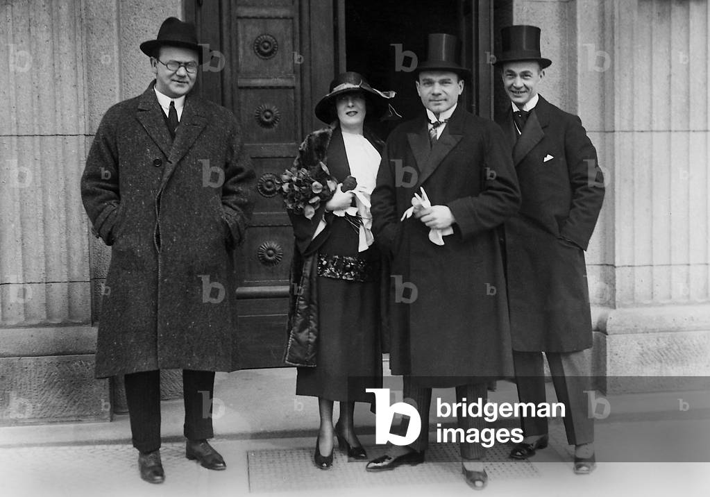 Georg Jacoby with his first wife, 1922 (b/w photo)