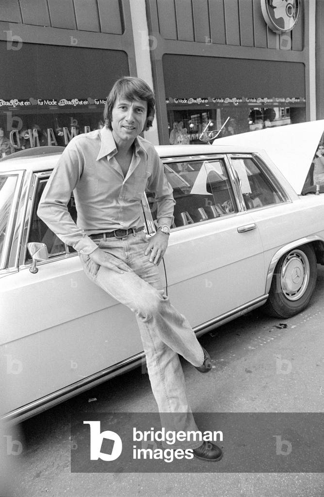 Udo Jürgens in Munich, 1974 (b/w photo)