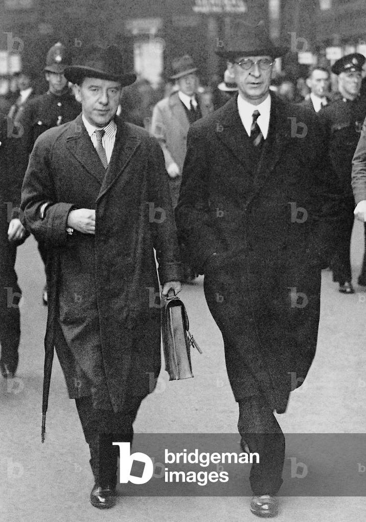 Eamon de Valera on the way to the League of Nations, 1932 (b/w photo)