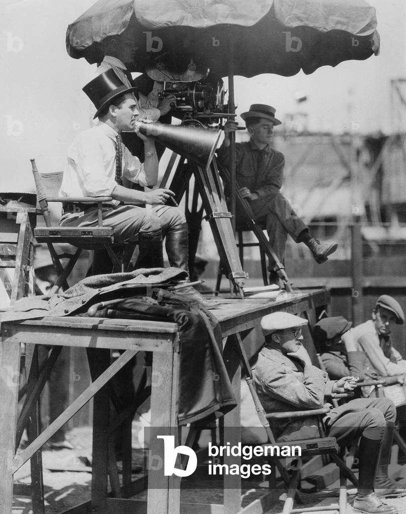 Rex Ingram during the shooting of 'The Four Horsemen of the Apocalypse', 1921 (b/w photo)