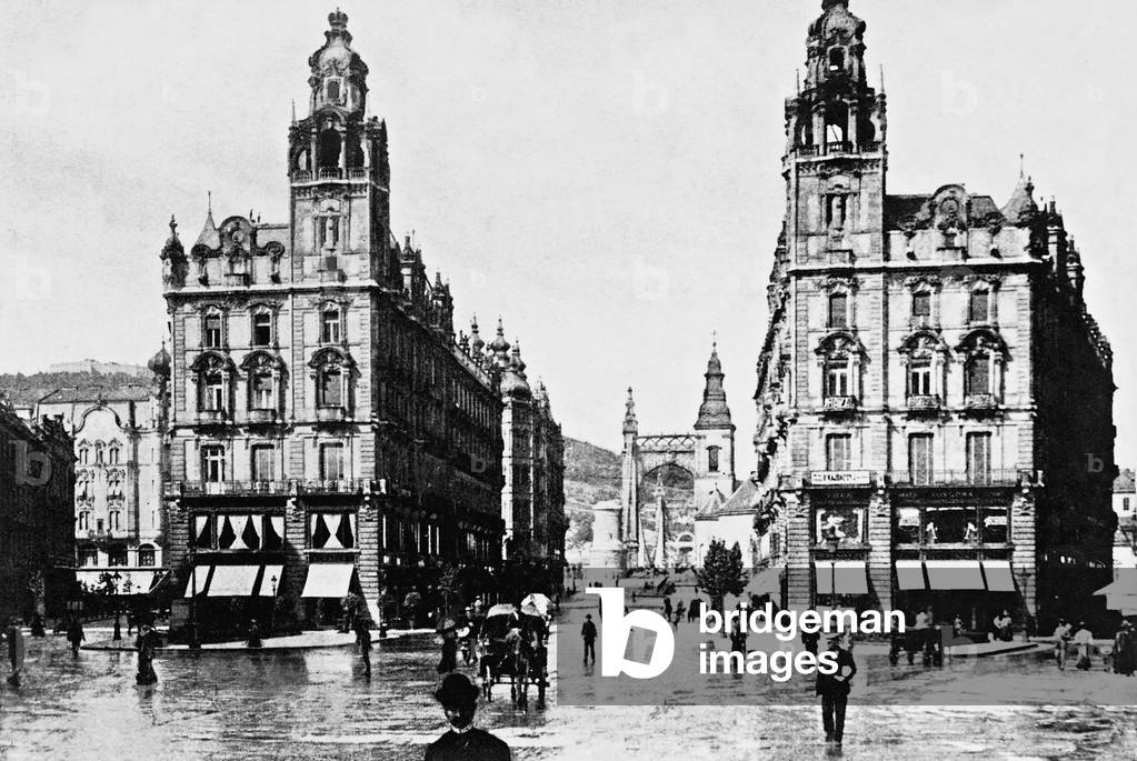 Rental palaces of the  Archduchess Klothilde in Budapest, 1913 (b/w photo)