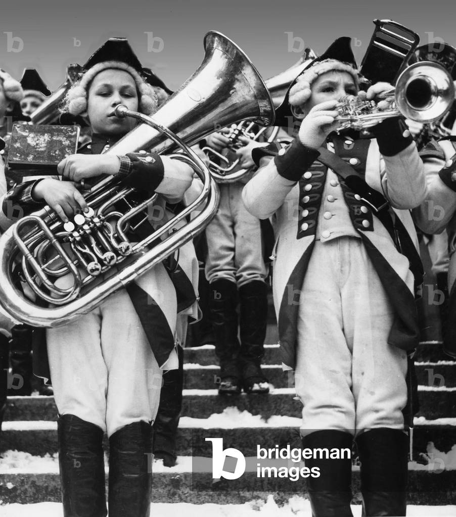 The Dinkelsbuehler Knabenkapelle, 1953 (b/w photo)