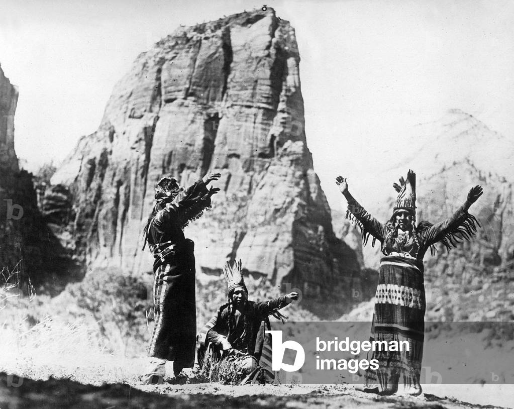 Indians in North America (b/w photo)