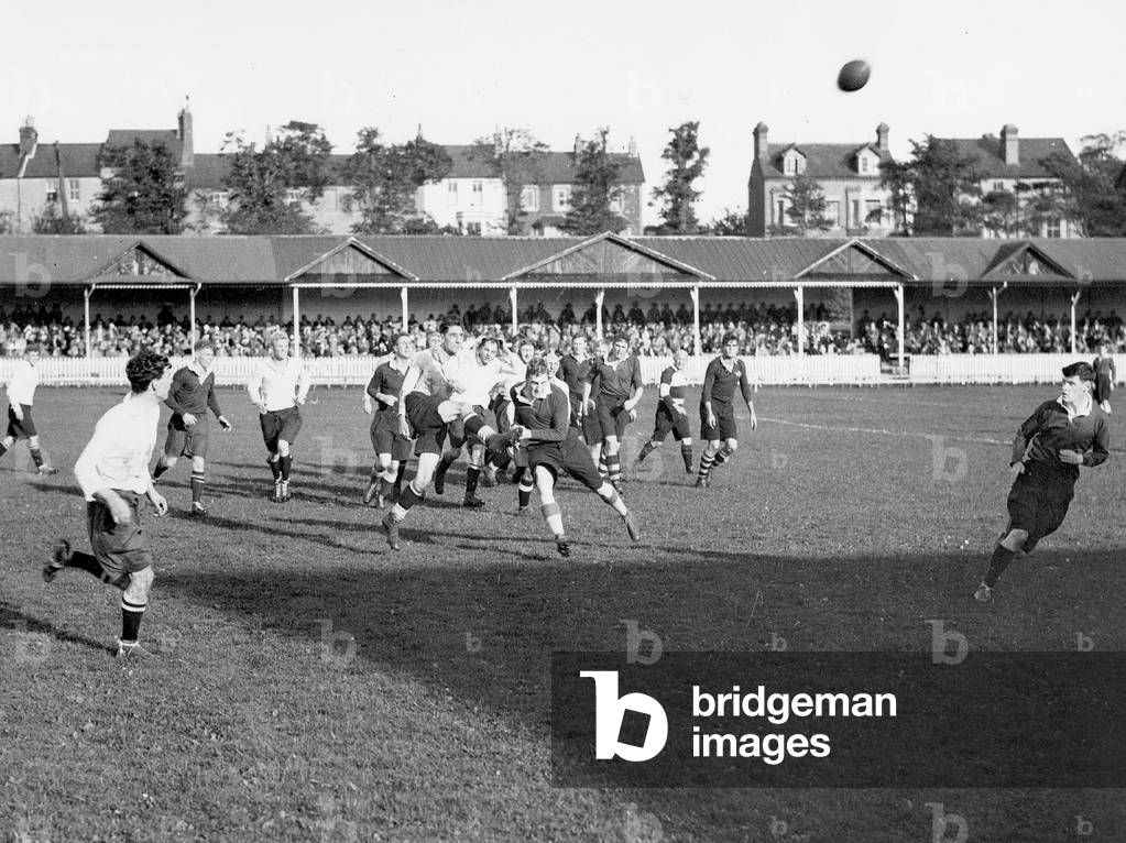 Opening of the rugby season, 1930 (b/w photo)