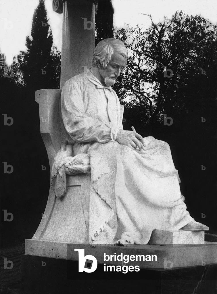 Heinrich Heine Memorial in Korfu, 1908 (b/w photo)