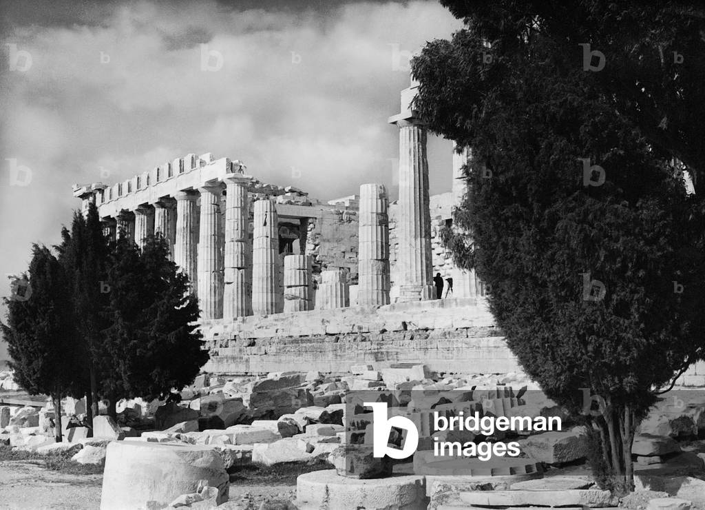 The Pantheon in Athens, 1938 (b/w photo)
