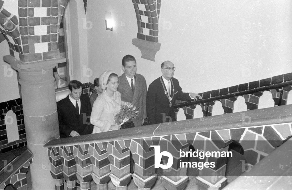 The wedding of the Duke of Oldenburg, 1965 (b/w photo)
