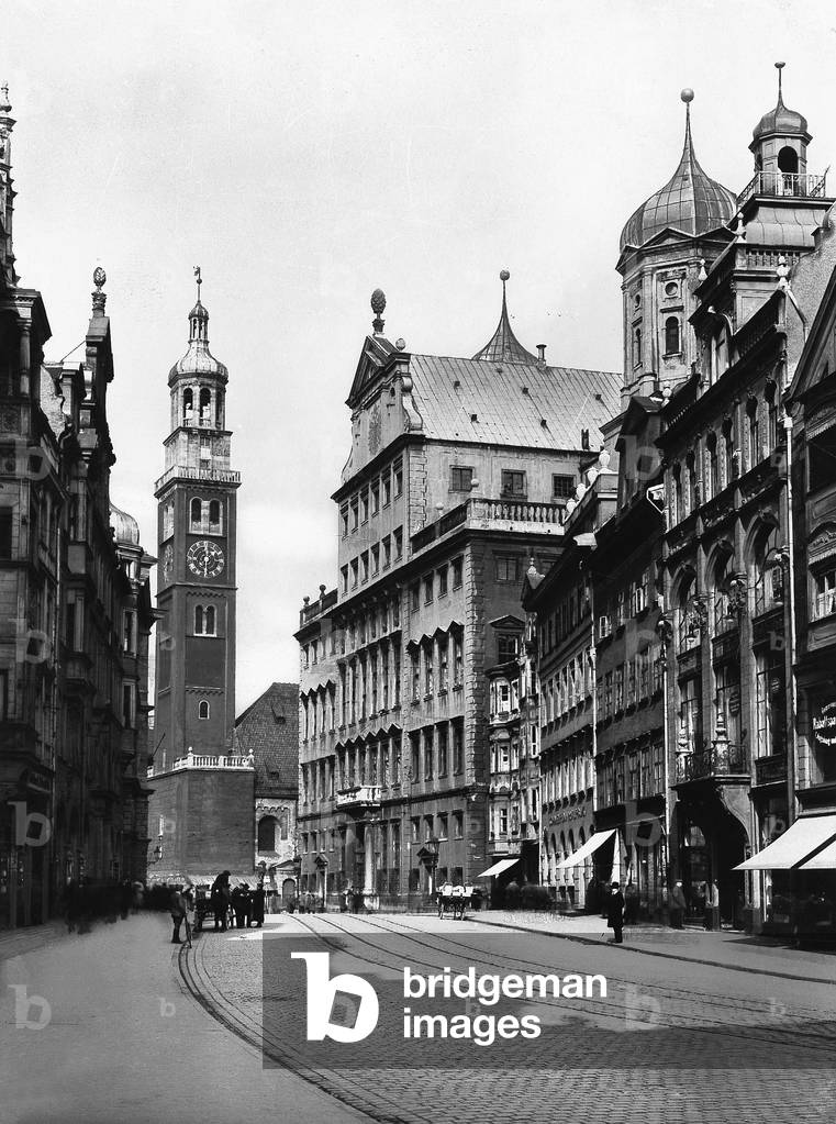 Augsburg, around 1900 (b/w photo)