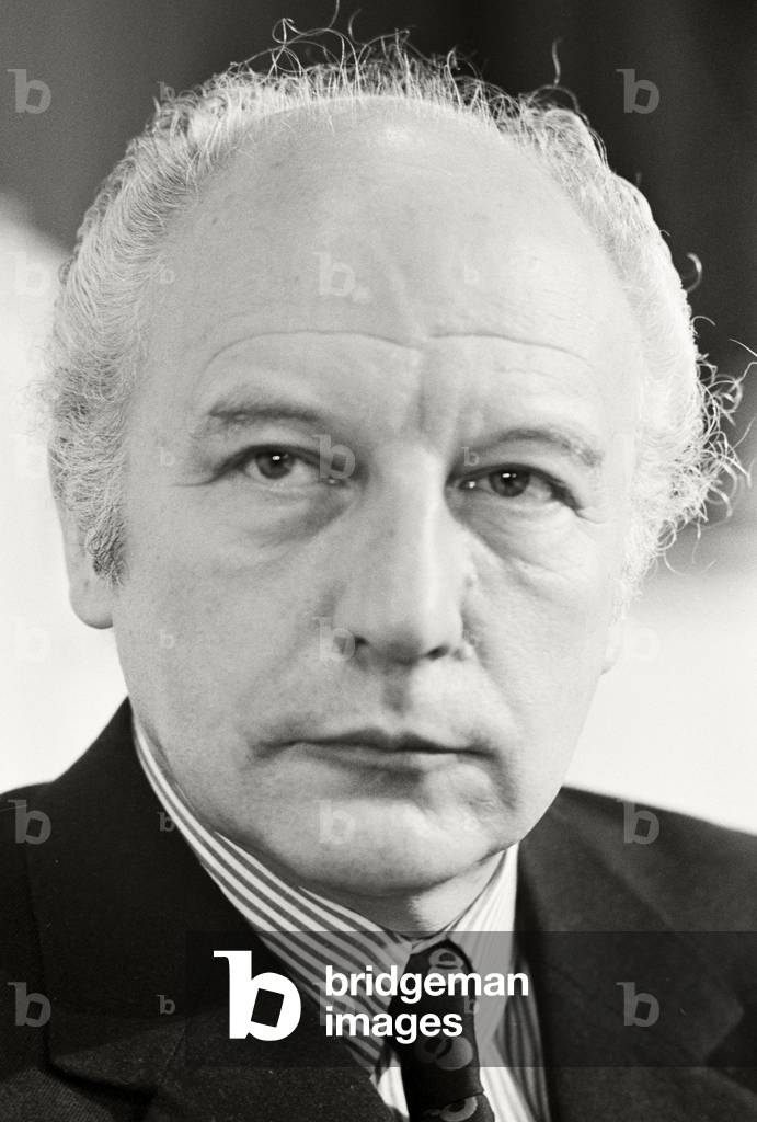 Walter Scheel at the party congress of the FDP, 1973 (b/w photo)