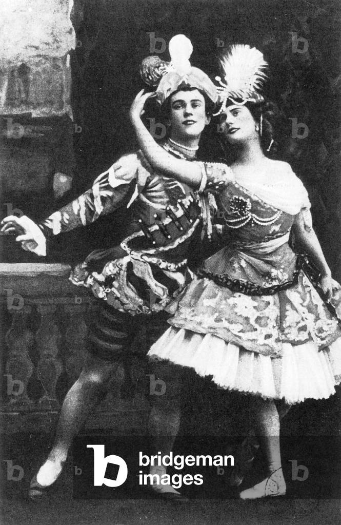 Vaslav Nijinsky, Russian dancer (b/w photo)