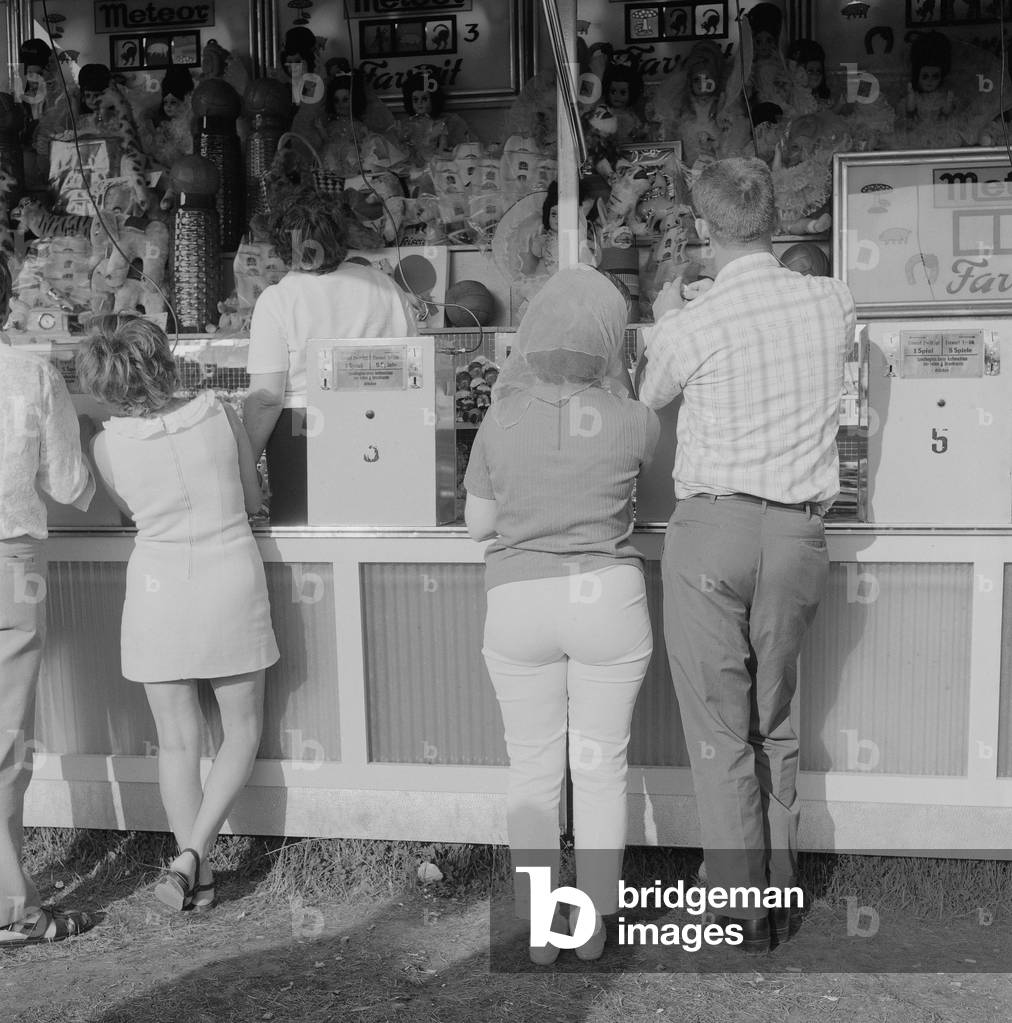 German-American folk festival in Augsburg, 1970 (b/w photo)
